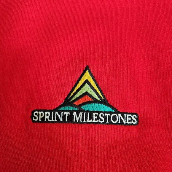 Vantage Ultimate Weight Red Sprint Milestones Logo Sweatshirt Patch Size XL USA - Picture 5 of 11